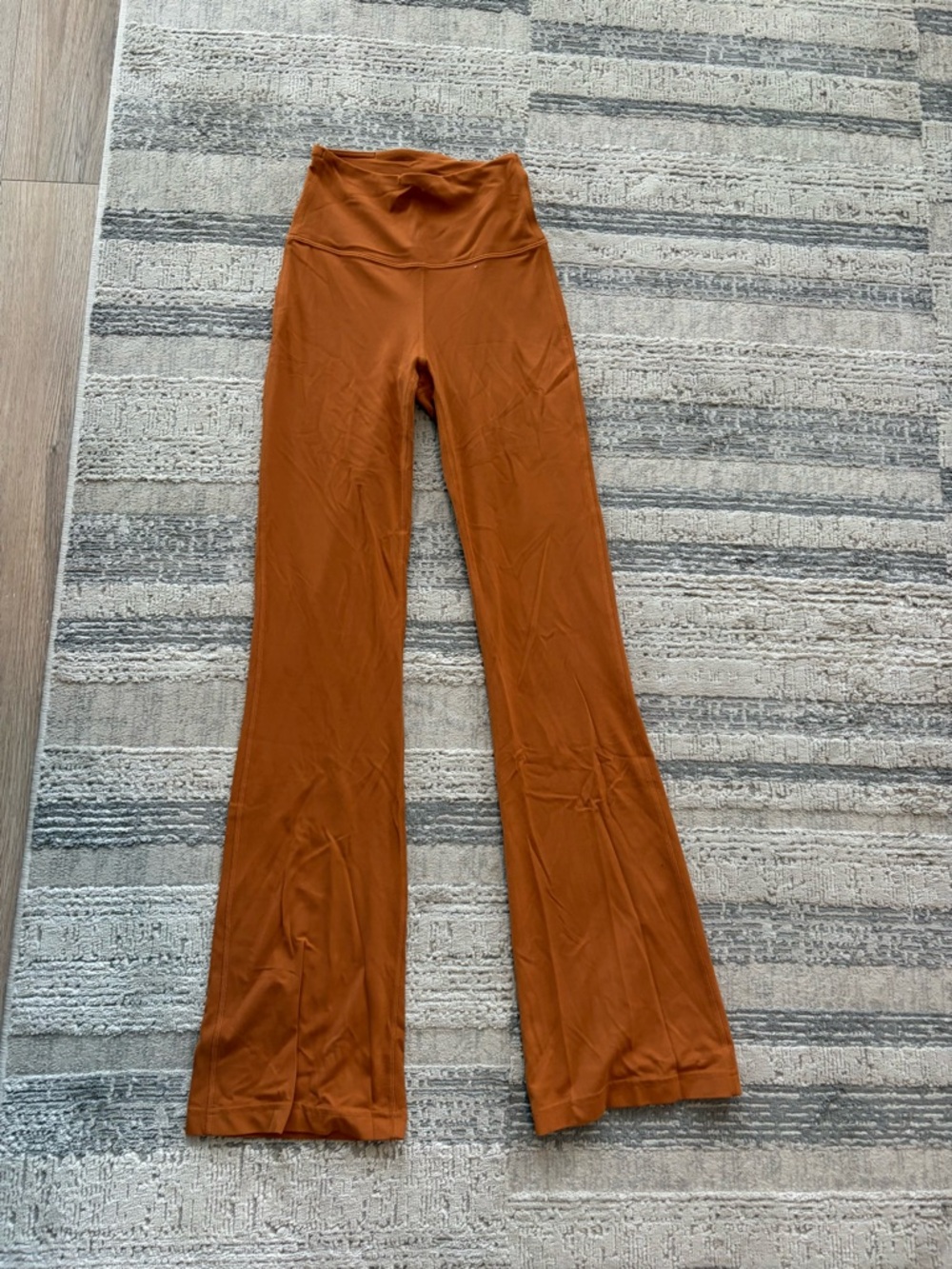 lululemon athletica Rust Orange Flare Leggings